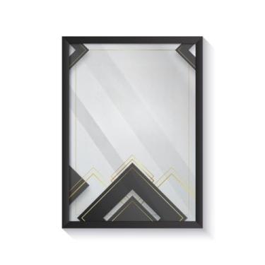 Imagem de Moldura Quadro, Porta Retrato de Parede, com Acetato DecoraçãO, para Sala Quarto Cozinha EscritóRio, Preto e Branco(A4 21x30 Vidro Mold. Preta)