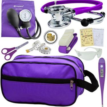 Imagem de Kit Academico Enfermagem Premium Preto Completo - Love Saude, ROXO INC