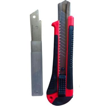 Imagem de Estilete Profissional Cutter Knife Com Laminas 18mm Vermelho - Atomo