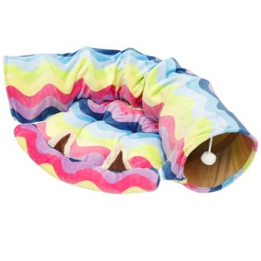 Imagem de Cama de túnel de coelho, brinquedos de tubos de túnel de gato, túnel de algodão de pelúcia, cama de túnel de coelho removível, brinquedo criativo de túnel de coelho, tubo de túnel de coelho interativo