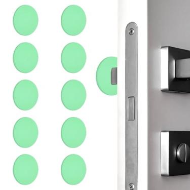 Imagem de PATIKIL 10 peças de protetor de parede para maçaneta de porta, batentes de porta redondos de silicone de 4 cm, almofada autoadesiva, protetor de parede silencioso para geladeira, casa, escritório