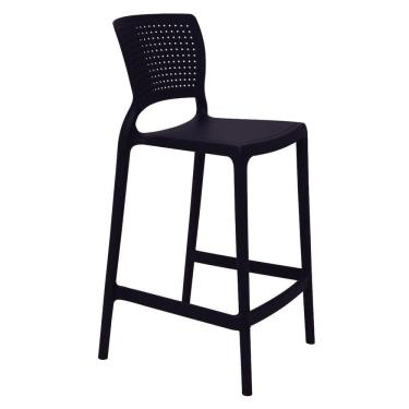 Imagem de Banqueta Para Cozinha Alta Tramontina Safira Preta