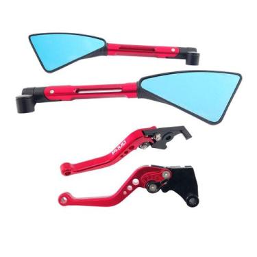 Imagem de Manete Esportivo Retrovisor Moto Cg Titan Pop Start freio a lona - Ruu