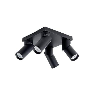 Imagem de Spot Direcionável De Sobrepor Nordecor Piere 4 Com Canopla Mr16 Gu10 Bivolt Preto