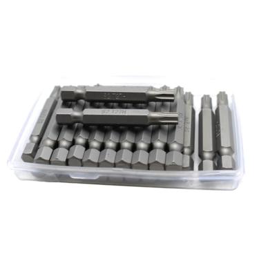 Imagem de TEMO 25 peças T27H segurança à prova de adulteração Torx 6 pontos 2 polegadas chave de fenda bits de inserção
