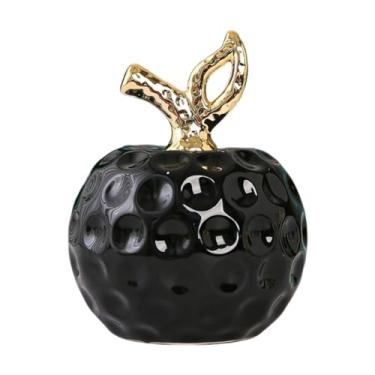 Imagem de XLWLLNJ Escultura de Estátuas de Frutas, Enfeite de Frutas Elegante para Shoppings, Lojas, Estantes de Livros, Decoração de Escritórios, Preto, Tamanho real