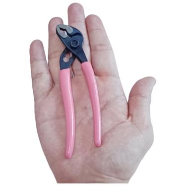 Imagem de PANSHIYON Alicate de bomba de água, mini alicate de junta deslizante ajustável com mandíbula em V de 12 cm para espaço apertado