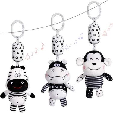 Imagem de Brinquedo de bebê, desenho animado, animal, pelúcia, pendurado, chocal