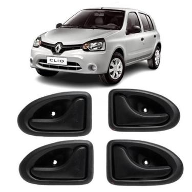 Imagem de Kit 4 Maçanetas Interna Porta Diant/tras Clio Ii 2006 A 2016 - UNVSL