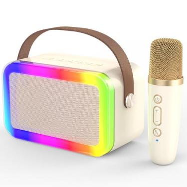 Imagem de Máquina de karaokê MEGUO Mini Microfone de Karaokê Alto-falante Blueto