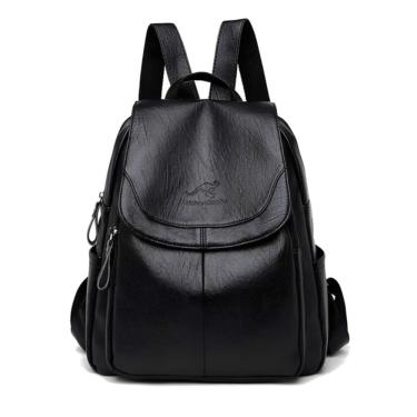 Imagem de Mochila de couro PU de tamanho médio bonita e funcional