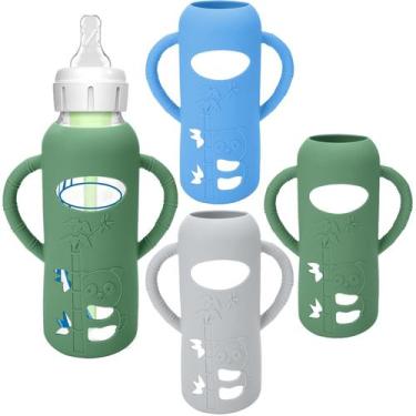 Imagem de Manga de silicone para mamadeira de 8 onças, pacote com 3 unidades da 