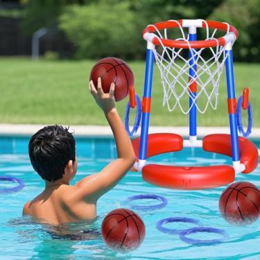 Imagem de Cesta de basquete de sinuca AuroTops Floating Ring Toss Game Blue
