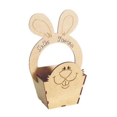 Imagem de Cestinhas de Coelhinho para Páscoa - MDF Artes e Lembrancinhas - no-br