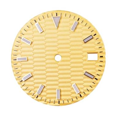 Imagem de NH35 Mostrador de relógio 29 mm azul dourado branco, substituição para NH36 Movement Watch Making Kit, Amarelo, 29mm