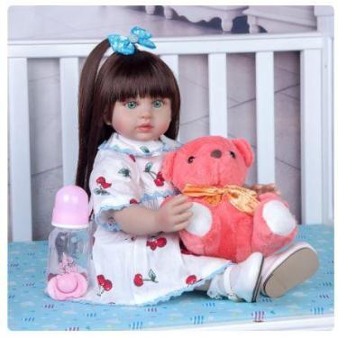 Imagem de Boneca infantil reborn, boneca de cabelo longo com , boneca de princes