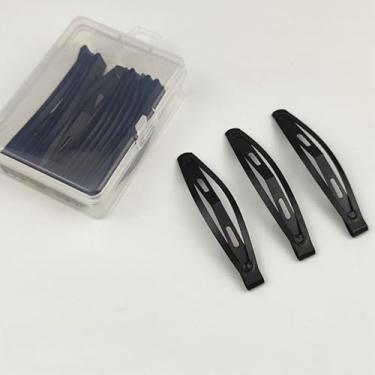 Imagem de 12 peças de grampos de cabelo para mulheres simples preto fosco grampo de cabelo básico de aço invisível acessórios de cabelo presente (clipe de ervilha pequeno, caixa de 12 peças)