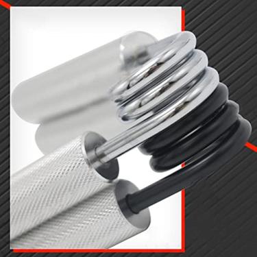 Imagem de SPYMINNPOO Fortalecedor de Punhos de Mão, Treinador de Força Muscular de Mão de Metal de Liga de Alumínio para Exercícios de Antebraço e Pulso, Perfeito para Atletas e Entusiastas de Fitness (Alça Prateada 100LB)