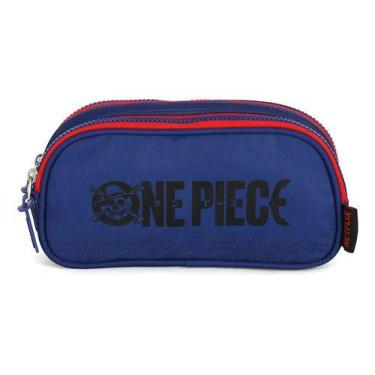 Imagem de Estojo Triplo Juvenil Original One Piece - Luxcel, Azul