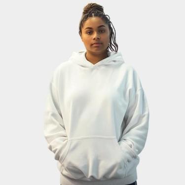 Imagem de Moletom Unissex Flanelado Peluciado Blusa Feminino Masculino Canguru L