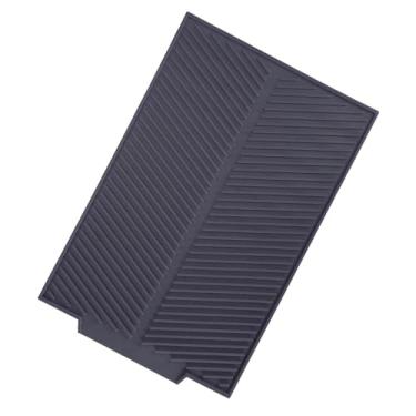 Imagem de Xixian Tapete de Drenagem de Silicone, Bandeja Macia e Elástica à Prova de Deslizamento, Fácil de Armazenar e Drenar água 39 * 25 Cm para Secar Xícaras e Pratos, Usar Em Geladeira, (Cinza)