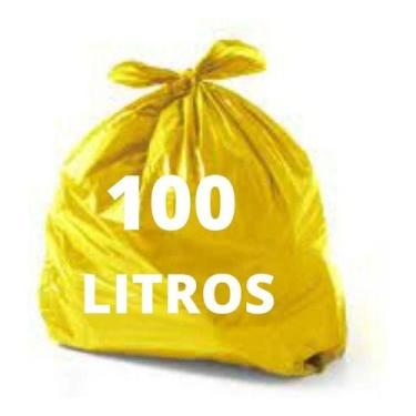 Imagem de Sacos P/ Lixo Reciclável 100l Melhor Custo Beneficio 50 Un. Cor Amarel