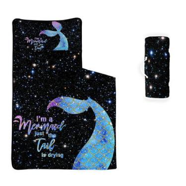 Imagem de Saco de dormir Nap Mat Datura home Mermaid com travesseiro de 3 a 7 an