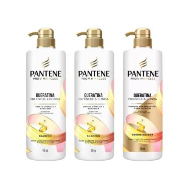 Imagem de Kit Pantene Queratina 2 Shampoo 510Ml+1 Condicionador 510Ml