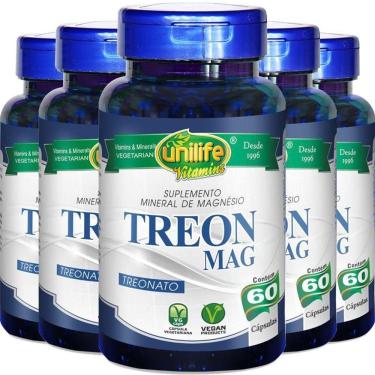 Imagem de Kit 5 Treon Mag Magnésio Treonato 60cap