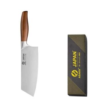 Imagem de Conjunto de Facas Japonesas de Aço Inoxidável - Cutelo, Filé, Santoku 