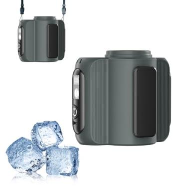 Imagem de HINEIBER Ventilador de cintura portátil, ventilador pessoal de cinto vestível com velocidades de 100 níveis, recarregável de 5000 mAh, ventiladores de pescoço pendurados com as mãos livres para uso ao