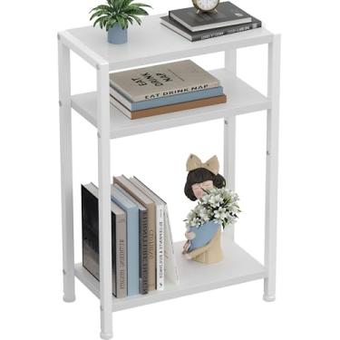 Imagem de Heybly Mesa lateral estreita, mesa de canto perfeita para espaços pequenos, branca, HET006WT1