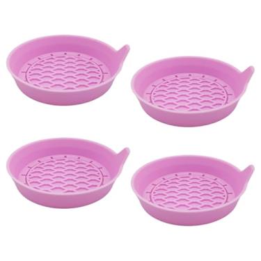 Imagem de 4 peças de porta-copos de carro, tapete de garrafa de água antiderrapante de silicone para veículos, suportes de copo com padrão de onda suave, acessórios universais de interior de carro para SUV