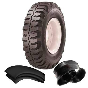 Imagem de Kit Pneu Empilhadeira 650-10 Mvi2 10 L Maggion + Camara + Protetor