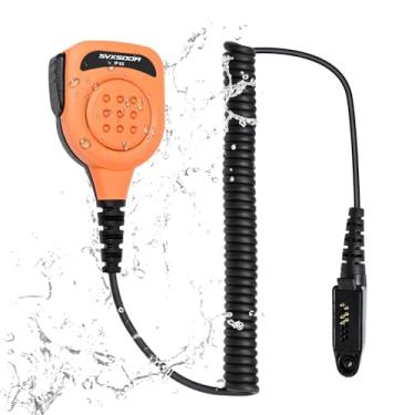 Imagem de Microfone de ombro IP54 impermeável, durável, compatível com rádios Retevis Motorola Ailunce HD2, HD1, GP328 Plus, GP344, RT29, RT48 (laranja amarelo)