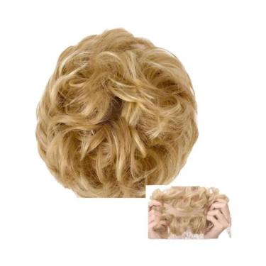 Imagem de Coque De Cabelo Sintético Cacheado Natural Para Mulheres, Extensões De
