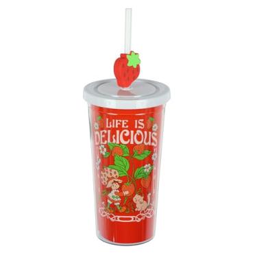 Imagem de Mad Engine Copo isolado Strawberry Shortcake Life is Delicious, copo de viagem de 590 ml