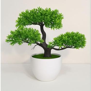 Imagem de Genérico, Planta Artificial Bonsai Nuvem Vaso Redondo - Decoração De Casa Beleza Sem Manutenção