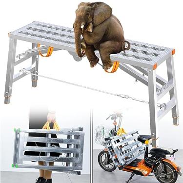 Imagem de Escada de andaime de aço multiuso, equipamento de andaime, escada de engenharia dobrável, plataforma gratuita para trabalhos internos e externos, A-140 * 30 cm 140 * 30 cm