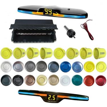 Imagem de SANDETOUN Kit de sensor de estacionamento kit de sensor de reserva sensor reverso para carro 18 opções de cores para sondas ajustável alarme volume profissional sensor de reversa para carro assistente
