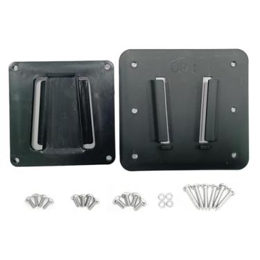 Imagem de Suporte de TV RV antiferrugem de liberação rápida, polímero plástico, VESA 100 x 100 mm, para telas de até 109.2 cm e 13.6 kg, suporte de parede de perfil baixo, para acampamento, caminhão, noite de