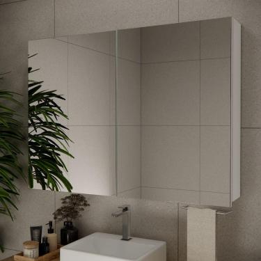 Imagem de Espelheira De Banheiro Nature 110cm Estilare ESP4034 Branco Ls
