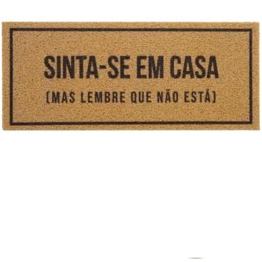 Imagem de Tapete Entrada Porta Casa Apartamento Capacho 40x60 40x75 Home Bem Vindo Diversos Bege Preto Cinza(Sinta-se em Casa 30x70)