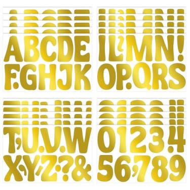 Imagem de 20 folhas de letras para quadro de avisos, 250 peças, adesivos de letras grandes com números do alfabeto, adesivos autoadesivos de vinil, para cartazes, caixa de correio, exibição de sala de aula