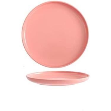 Imagem de Estilo Criativo Nórdico Steak Jantar Prato De Cerâmica Utensílios De Mesa Ocidentais Prato Doméstico Prato De Sobremesa Prato De Café Da Manhã Salada Prato De Pizza,Rosa,6 Polegadas,YUYANAIAI