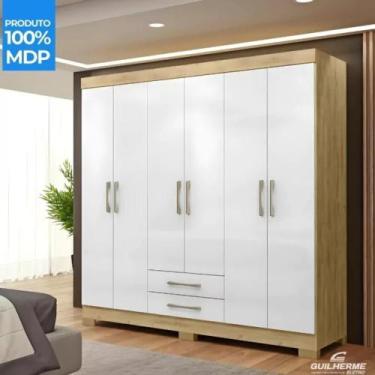 Imagem de Guarda Roupa Médio Para Solteiro Solteirão Casal Escócia (Pérola) 6 Po