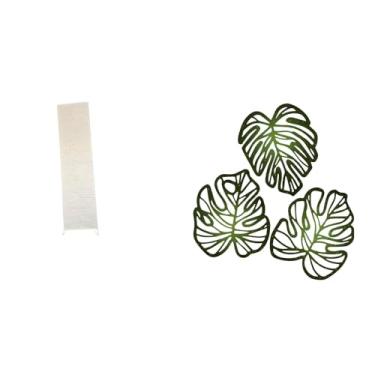 Imagem de Whtkoph Luminária de Chão com Cúpula em Formato de Palmeira E Folhas de Madeira. Design Criativo para Sala de Estar, Quarto E Decoração de Parede com Inspiraç