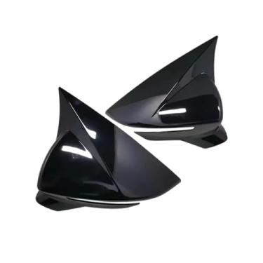 Imagem de Par de chifre de boi espelho retrovisor capa guarnição Compatível com seat leon mk3. 5 5f st fr cupra 2013-2019 capas retrovisores acessórios do carro(Gloss Black)