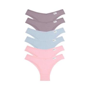 Imagem de Calcinhas De Biquíni Brasileiro Em Algodão Waffle Multicoloridas Para 