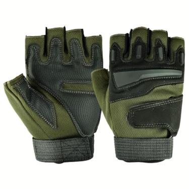 Imagem de 1 par de luvas antiderrapantes com meio dedo, respirável, academia, ciclismo, esportes ao ar livre para homens e mulheres